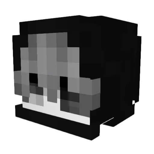 cursedness Minecraft avatar head, 3D render