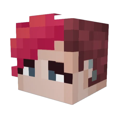 cursedog Minecraft avatar head, 3D render