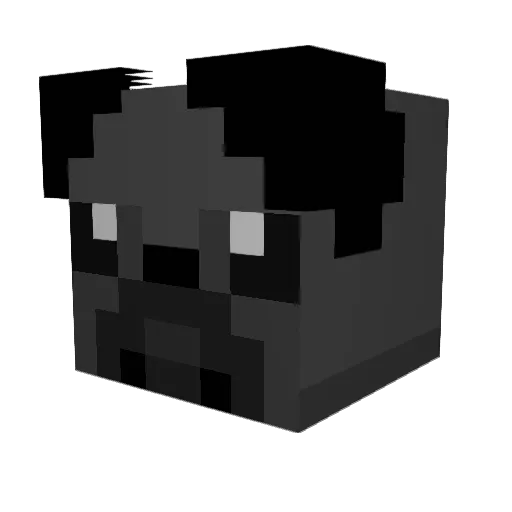cursedpug Minecraft avatar head, 3D render