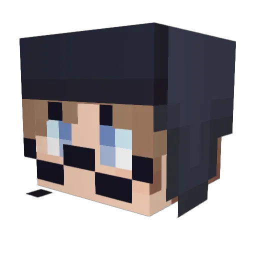 cursedrus Minecraft avatar head, 3D render