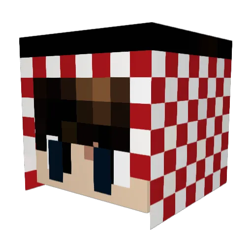 cursemessi Minecraft avatar head, 3D render