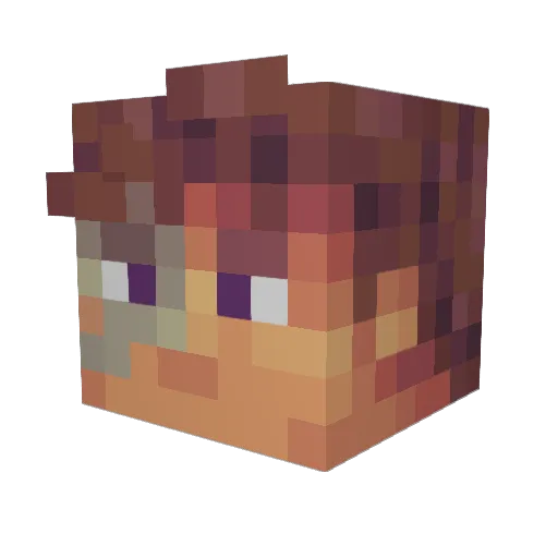 cursethrower Minecraft avatar head, 3D render