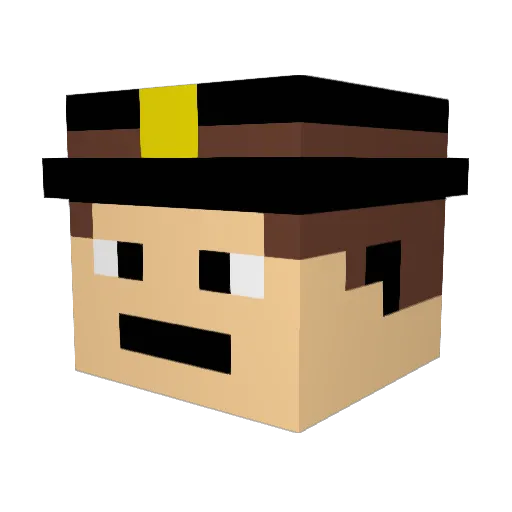 curtis19 Minecraft avatar head, 3D render