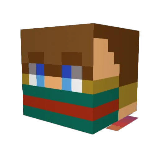 curtiscat9 Minecraft avatar head, 3D render