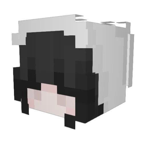 curushu Minecraft avatar head, 3D render