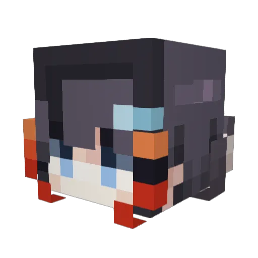 cusnaruto Minecraft avatar head, 3D render