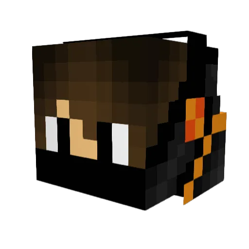 custom_raider Minecraft avatar head, 3D render