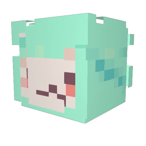 cute636 Minecraft avatar head, 3D render