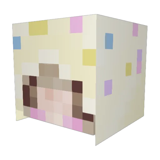 cute_chick_sloth Minecraft avatar head, 3D render