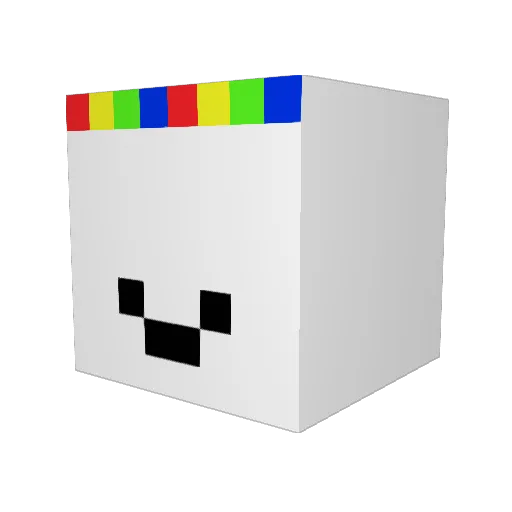 cute_simple Minecraft avatar head, 3D render