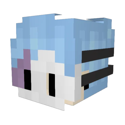 cute_trash_1909 Minecraft avatar head, 3D render