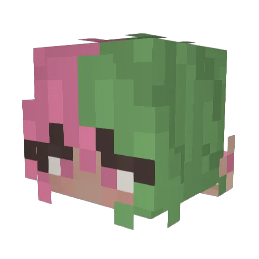 cutebearz Minecraft avatar head, 3D render