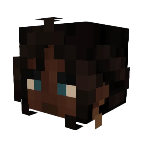 cutebtw Minecraft avatar head, 3D render