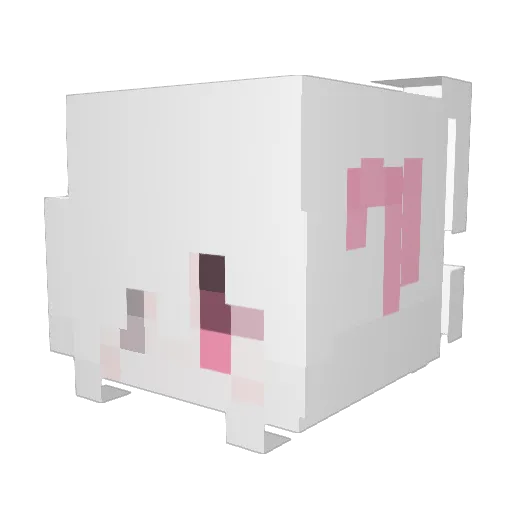 cutecat593698131 Minecraft avatar head, 3D render