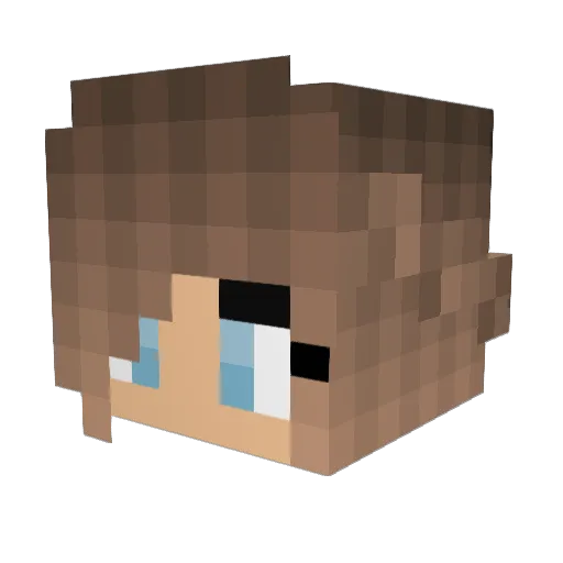 cutecurlz1020 Minecraft avatar head, 3D render
