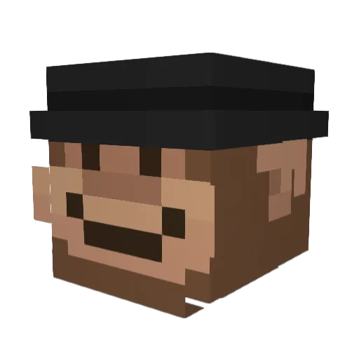 cuteguy Minecraft avatar head, 3D render