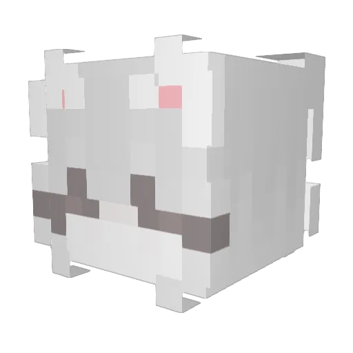 cuteist Minecraft avatar head, 3D render