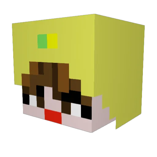 cutejaemin Minecraft avatar head, 3D render
