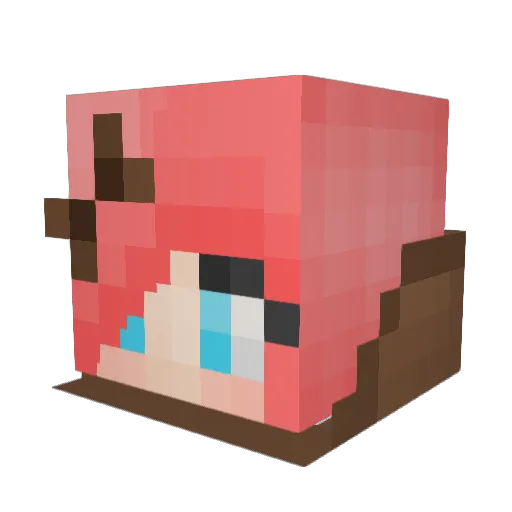 cutepuffle11 Minecraft avatar head, 3D render