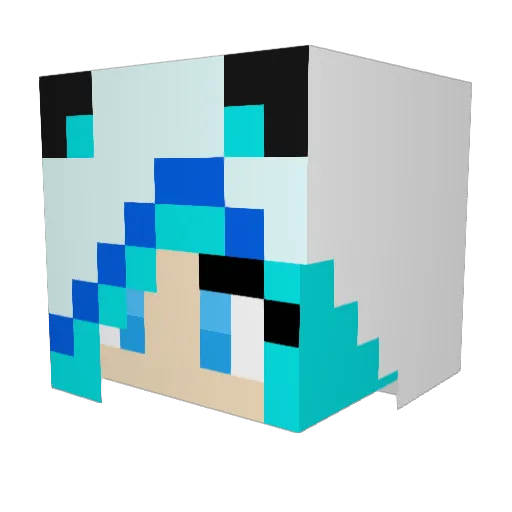 cutepuppy004 Minecraft avatar head, 3D render