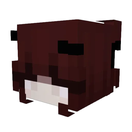 cutesey Minecraft avatar head, 3D render