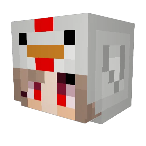 cutesole Minecraft avatar head, 3D render