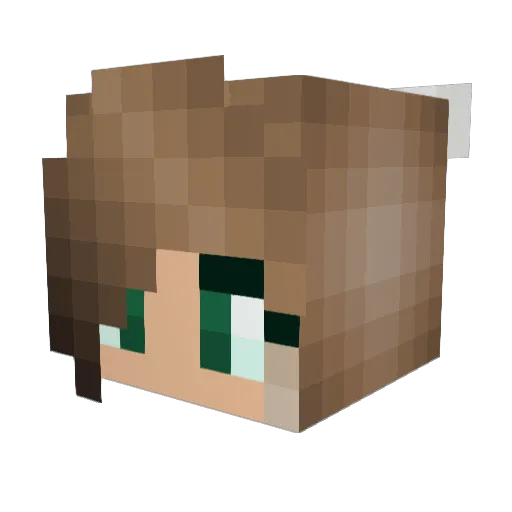 cutestlisa Minecraft avatar head, 3D render