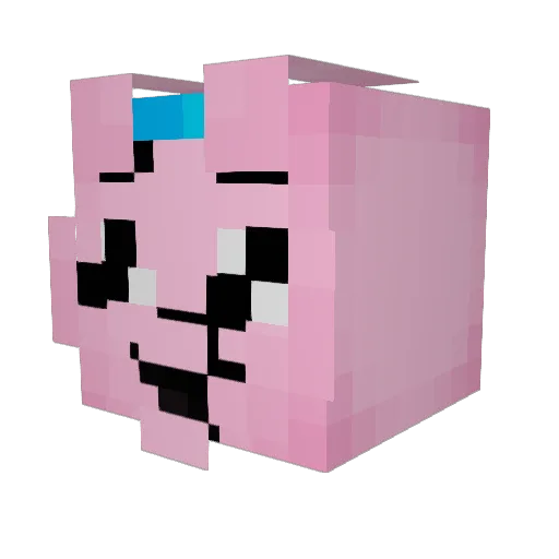 cutesy_poo Minecraft avatar head, 3D render