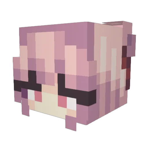 cutetornado Minecraft avatar head, 3D render