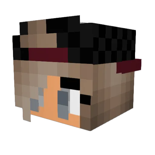cutetoxicshock Minecraft avatar head, 3D render