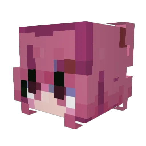cutew0rm Minecraft avatar head, 3D render