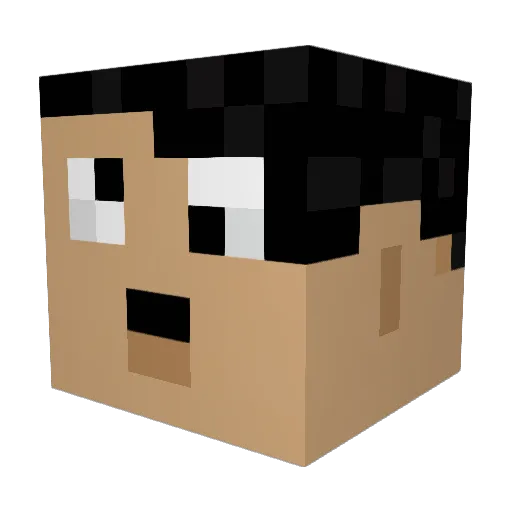 cutewangcai3314 Minecraft avatar head, 3D render