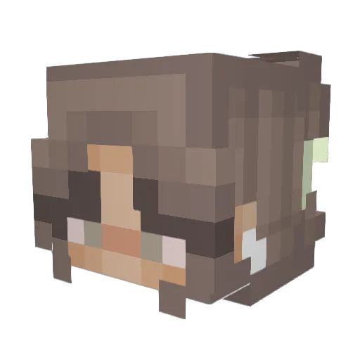 cuteyahl Minecraft avatar head, 3D render