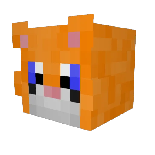 cuteyewon Minecraft avatar head, 3D render