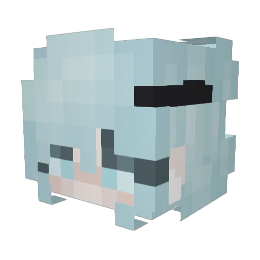 cutieToothless Minecraft avatar head, 3D render