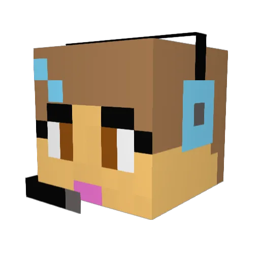 cutie_pie64 Minecraft avatar head, 3D render