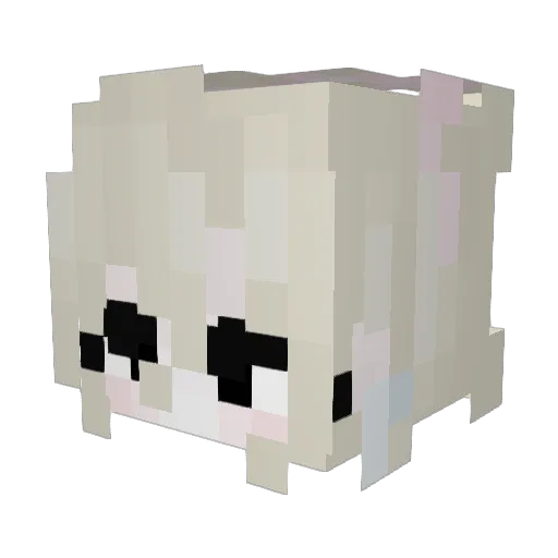 cutielatoot Minecraft avatar head, 3D render