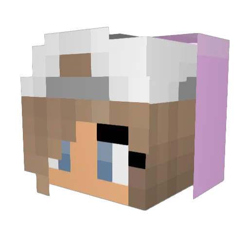 cutiepanda3 Minecraft avatar head, 3D render