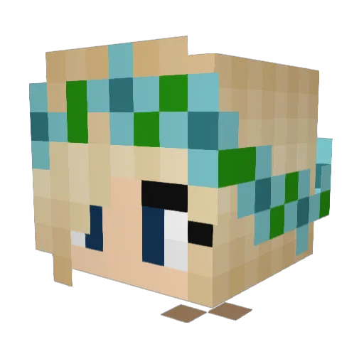 cutiepielover Minecraft avatar head, 3D render