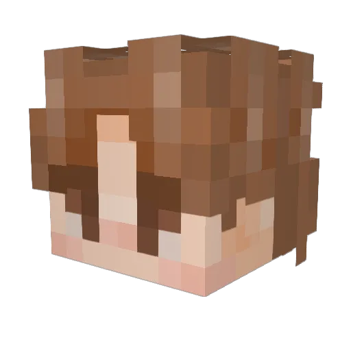 cutiepieluke Minecraft avatar head, 3D render