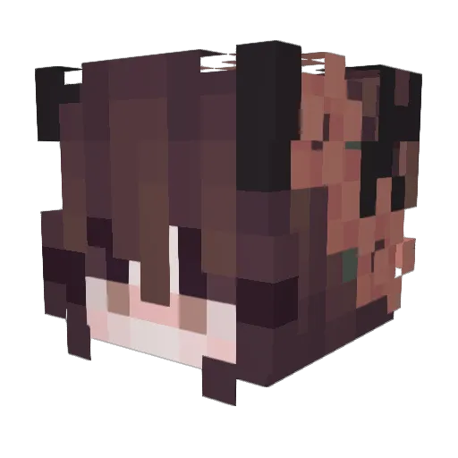 cutiespiral Minecraft avatar head, 3D render