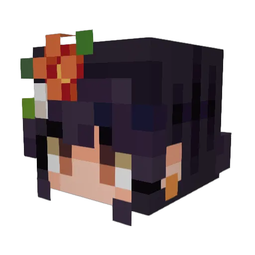cutieta Minecraft avatar head, 3D render