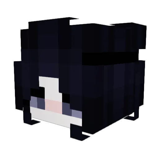 cuttinginhell Minecraft avatar head, 3D render