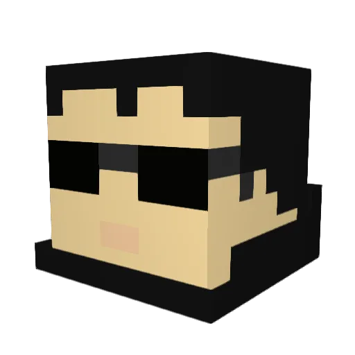 cutugno Minecraft avatar head, 3D render