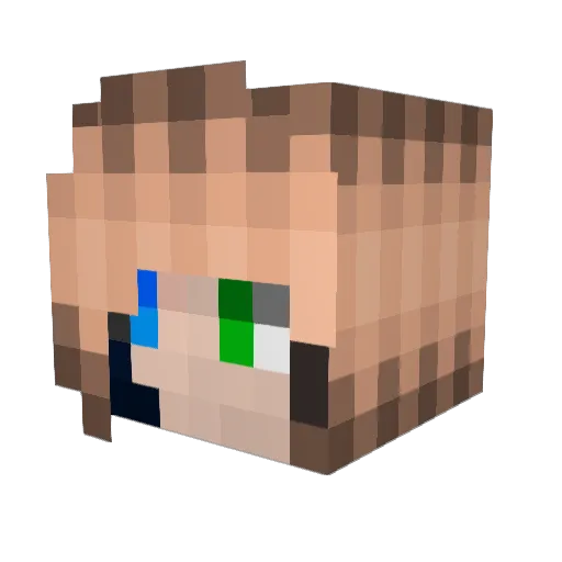 cuturtoenails Minecraft avatar head, 3D render