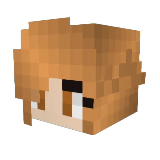 cutus Minecraft avatar head, 3D render