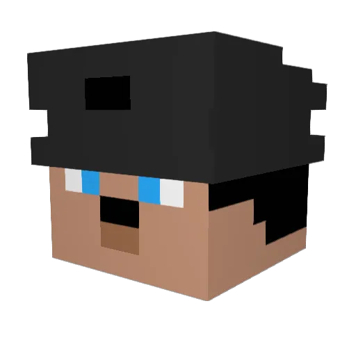 cuube1 Minecraft avatar head, 3D render