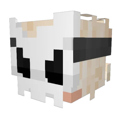 cuubiq Minecraft avatar head, 3D render