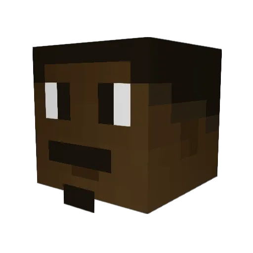 cuukass Minecraft avatar head, 3D render