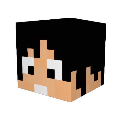 cuuks Minecraft avatar head, 3D render